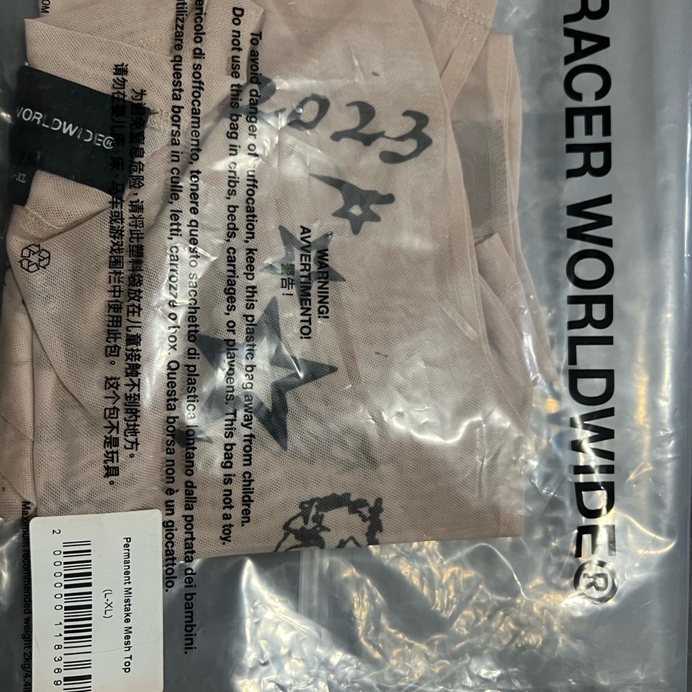 BNWT Racer Worldwide tattoo mesh longsleeve - Picture 6 of 8